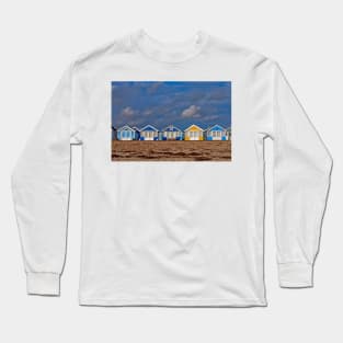 Beach Huts Hengistbury Head Dorset England UK Long Sleeve T-Shirt